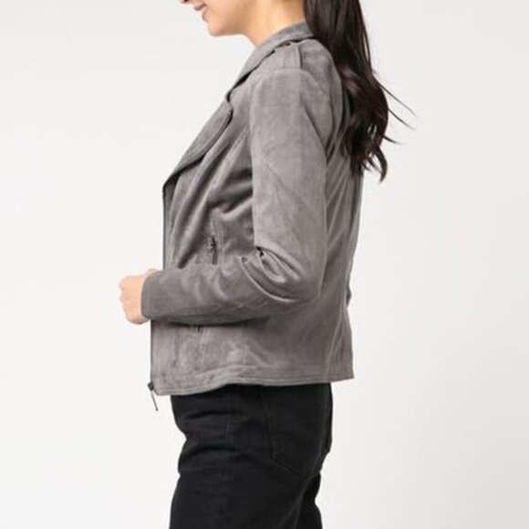 GUESS Tess Faux-Suede Jacket Sz Medium - Picture 4 of 9